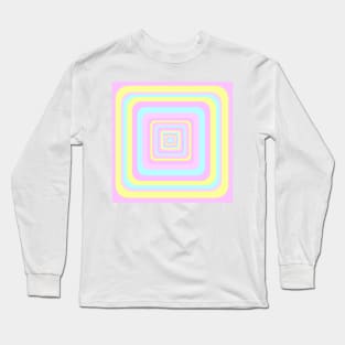 Delicate Pink, Blue & Yellow Chic Boho Pattern Long Sleeve T-Shirt